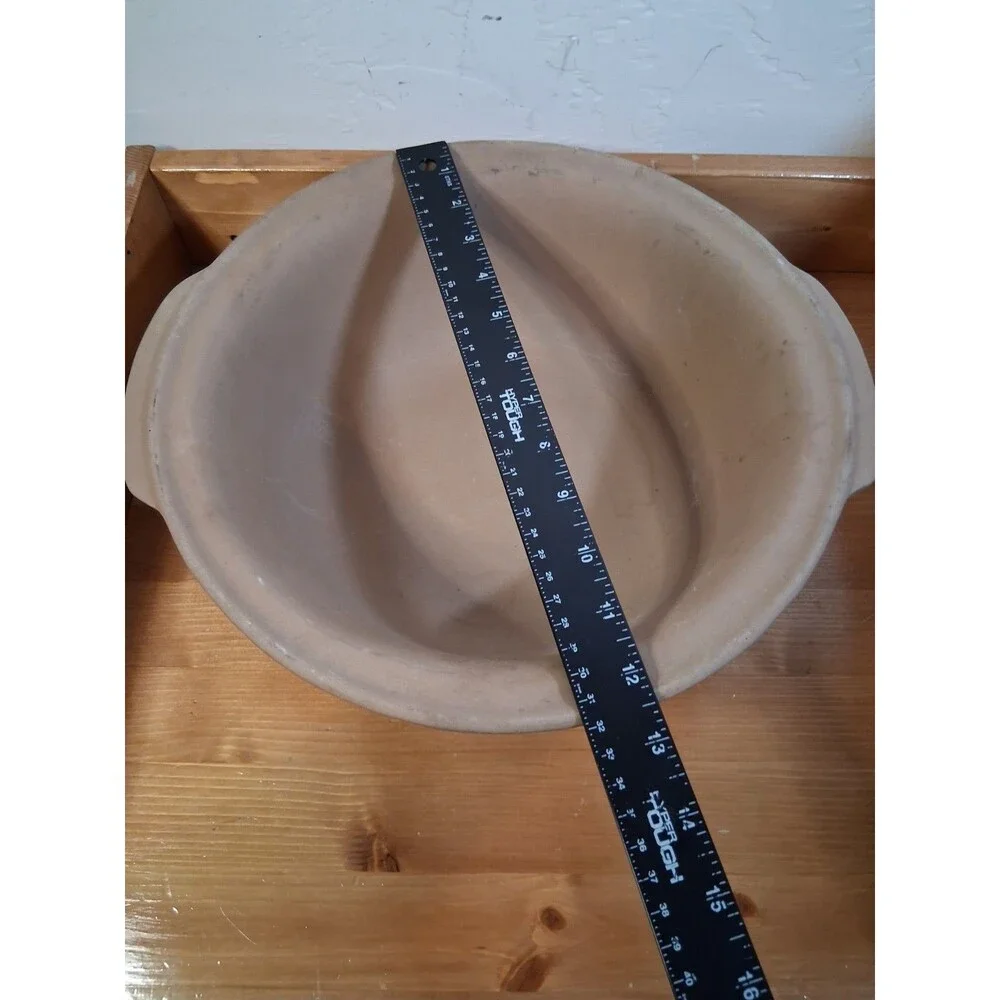 THE PAMPERED CHEF LARGE STONEWARE BAKING BOWL MADE IN USA